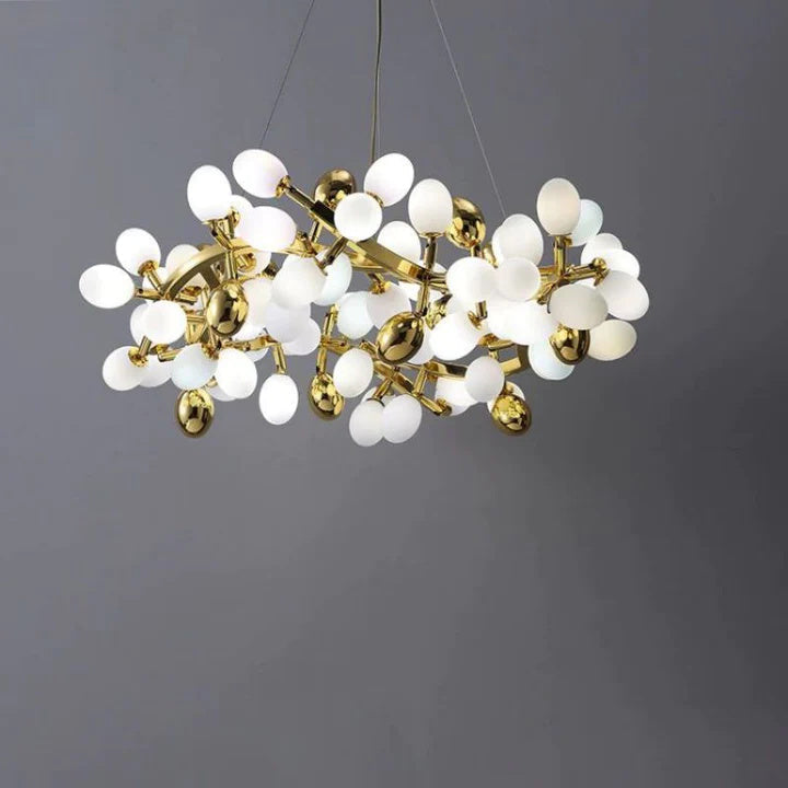 Luxury Escamoles Modern Grape Round Chandelier