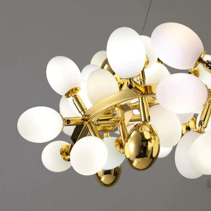 Luxury Escamoles Modern Grape Round Chandelier