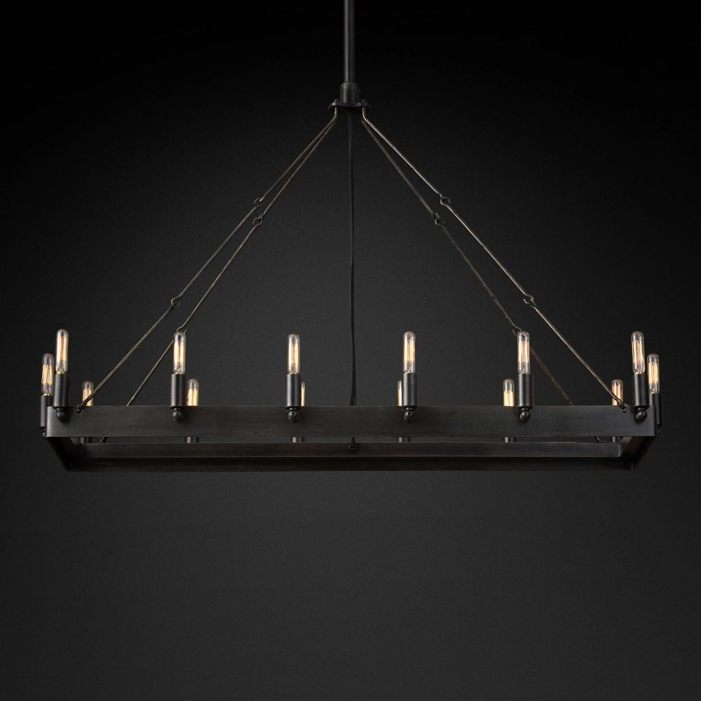 Camino Vintage Filament Rectangle Chandelier