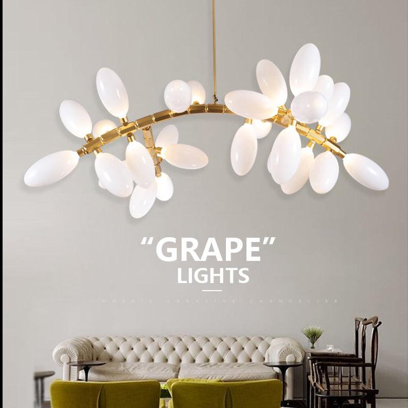 Fashion Grape Linear Chandelier 57" L