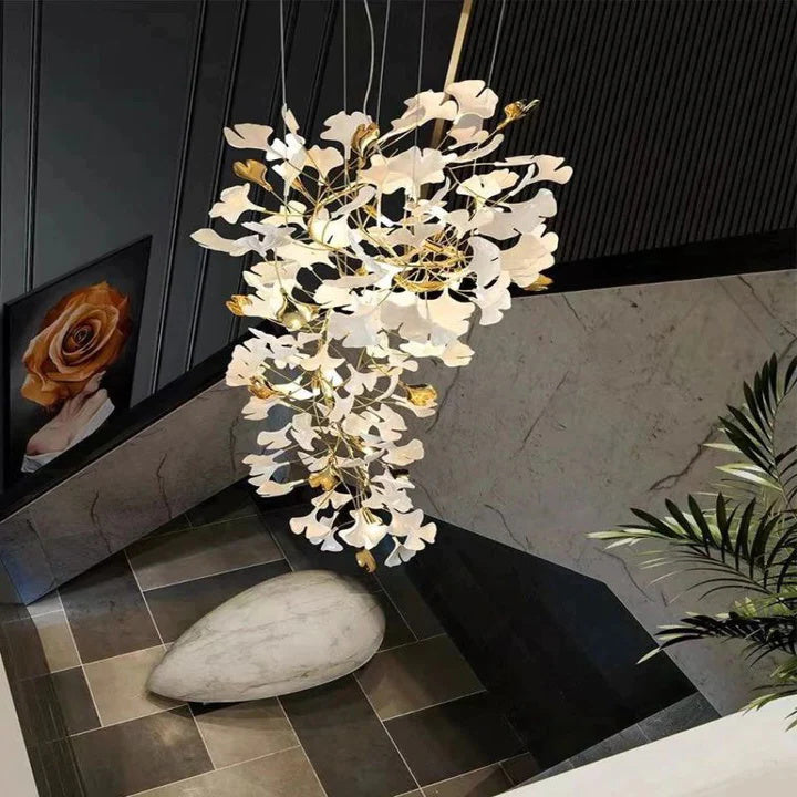 Luxury Ceramic Ginkgo Chandelier