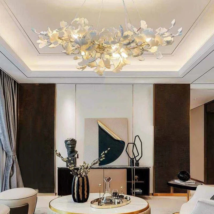 Luxury Ceramic Ginkgo Chandelier