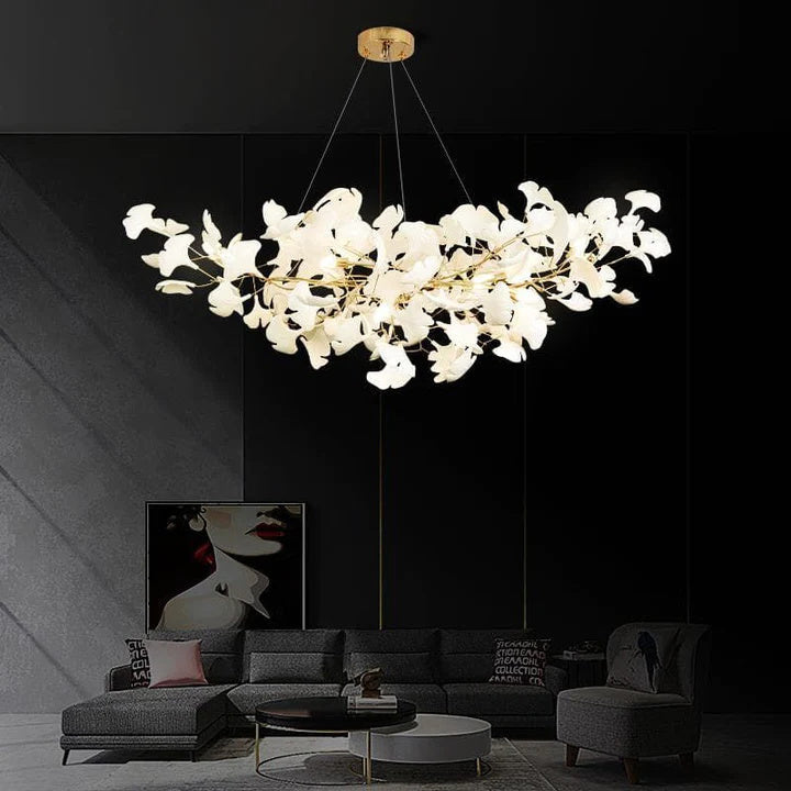 Luxury Ceramic Ginkgo Chandelier