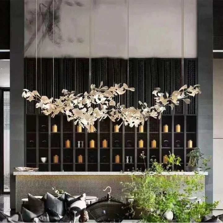 Luxury Ceramic Ginkgo Chandelier