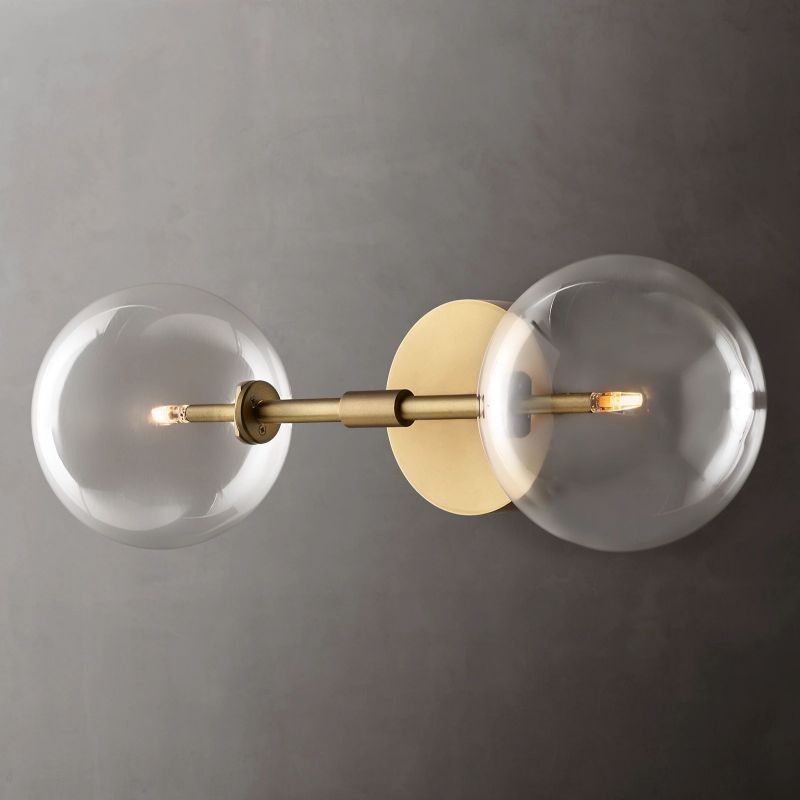 Glass Globe Linear Sconce