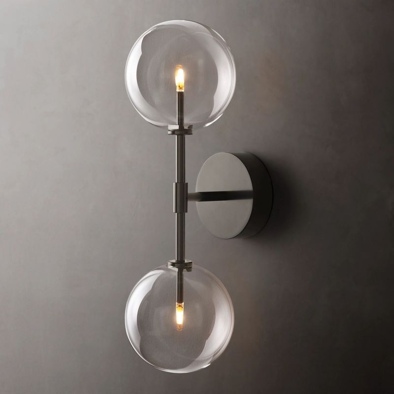 Glass Globe Linear Sconce