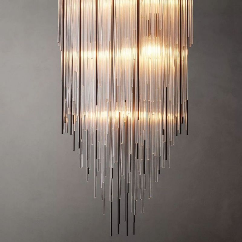 Casa Blown Glass Square Chandelier 30"