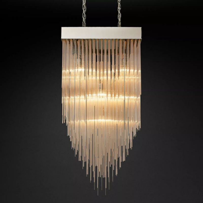 Casa Blown Glass Square Chandelier 30"