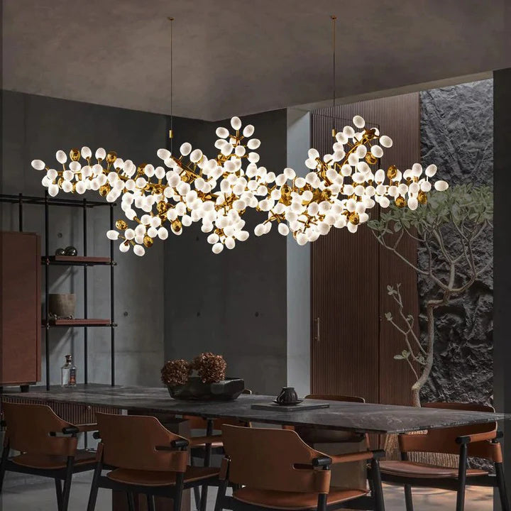 Luxury Escamoles Horizontal Grape Chandelier