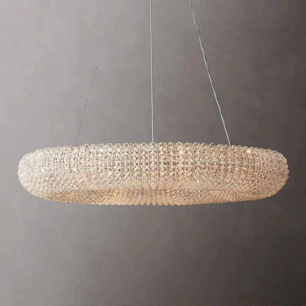 Halo Crystal Aperture Round Chandelier D41"