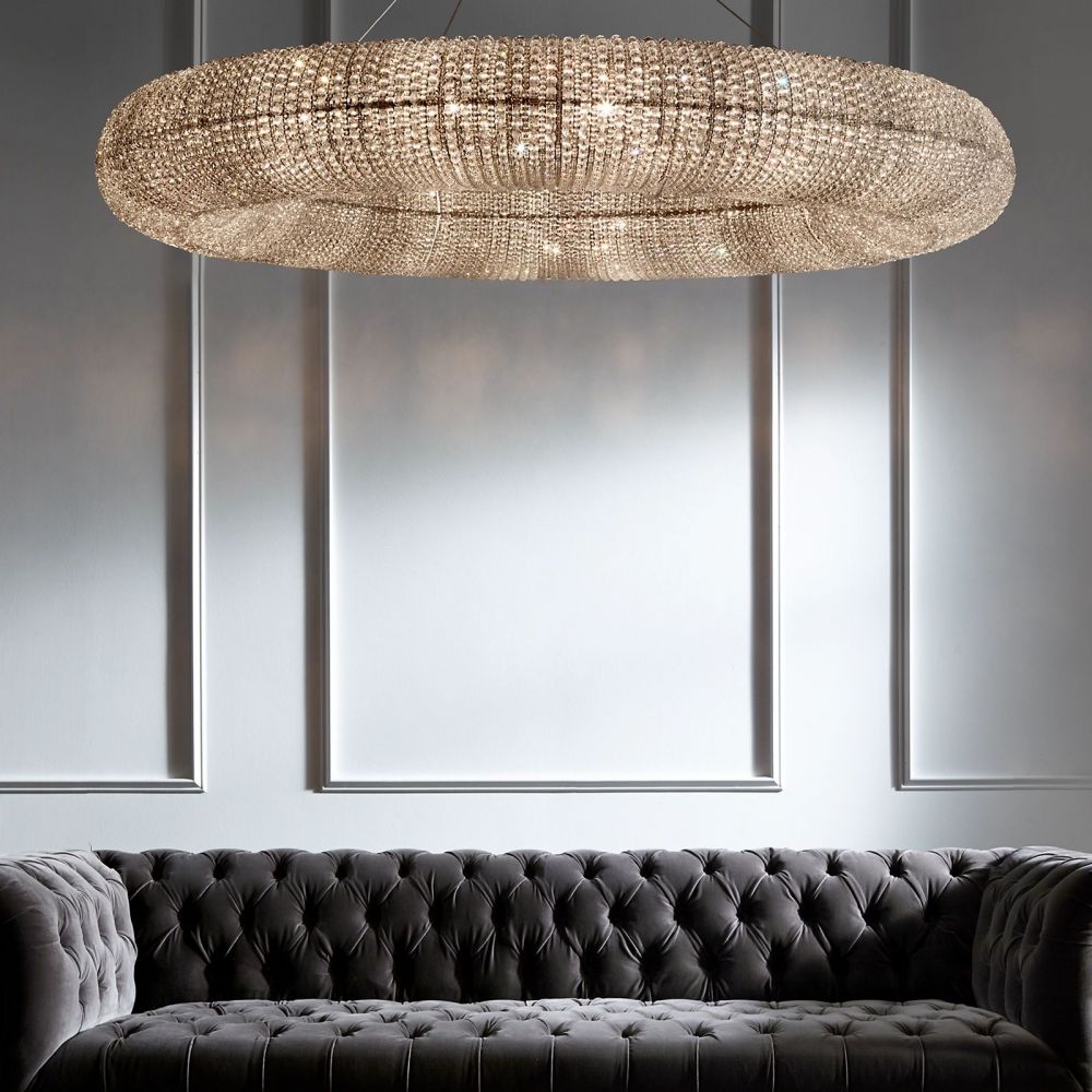 Halo Round Chandelier 72"