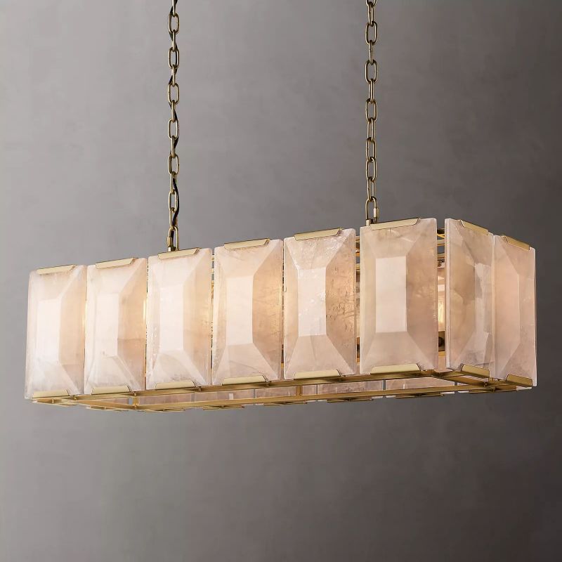 Harlow Calcite Rectangular Chandelier 42"