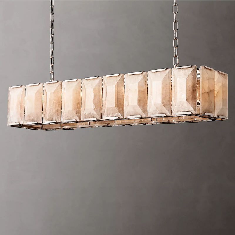 Harlow Calcite Rectangular Chandelier 62"