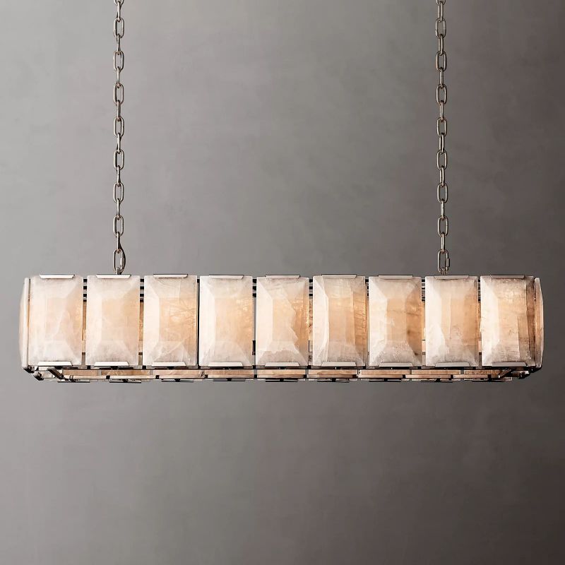 Harlow Calcite Rectangular Chandelier 62"