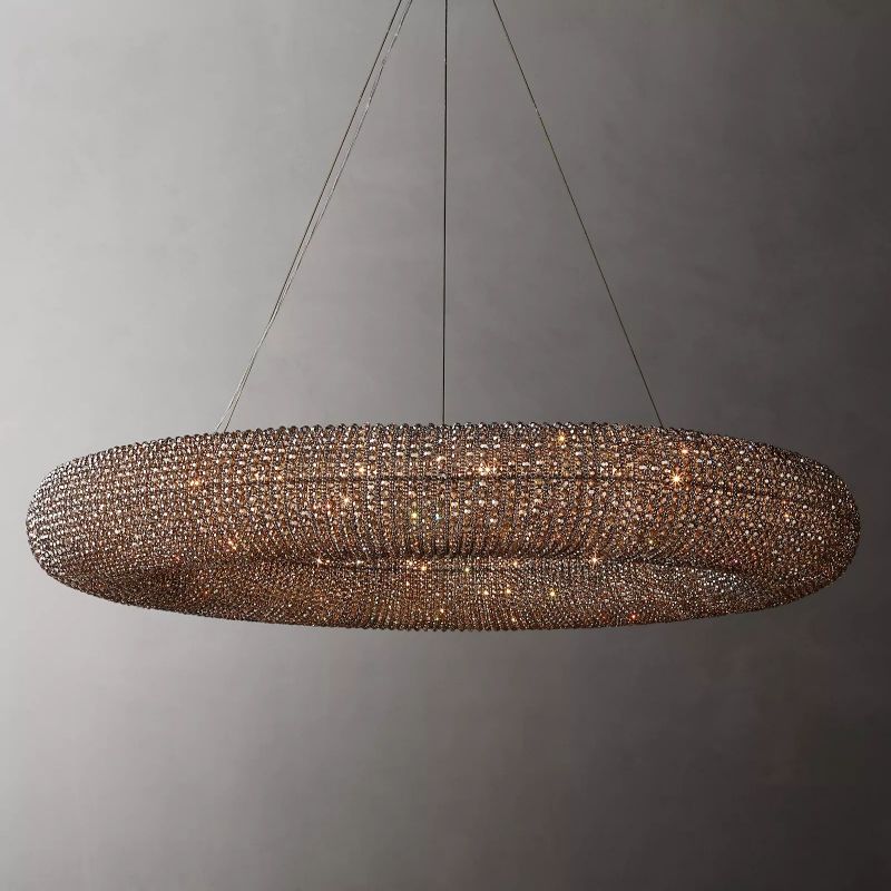 Halo Crystal Round LED Chandelier 59"