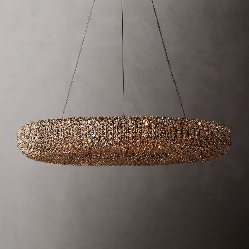 Halo Crystal Round LED Chandelier 32"