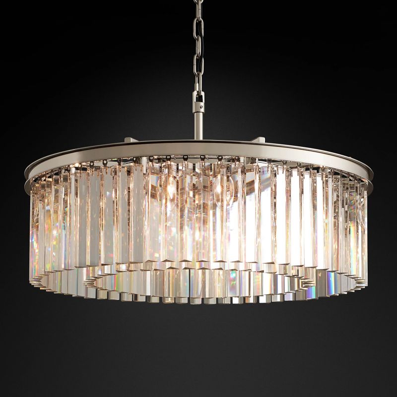 1920s Odeon Round Chandelier 32"