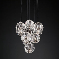 Boule Glass Round Cluster Chandelier 14"