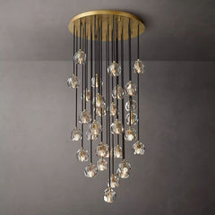 Boule Glass Round Cluster Chandelier 30"