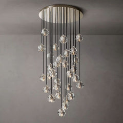 Boule Glass Round Cluster Chandelier 30"