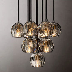 Boule Glass Round Cluster Chandelier 14"