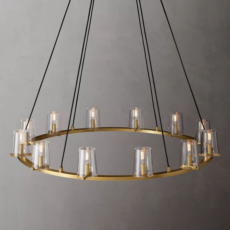 Kuseau Glass Round Chandelier 48"