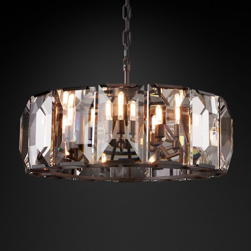 Harlow Crystal Round Chandelier 31"