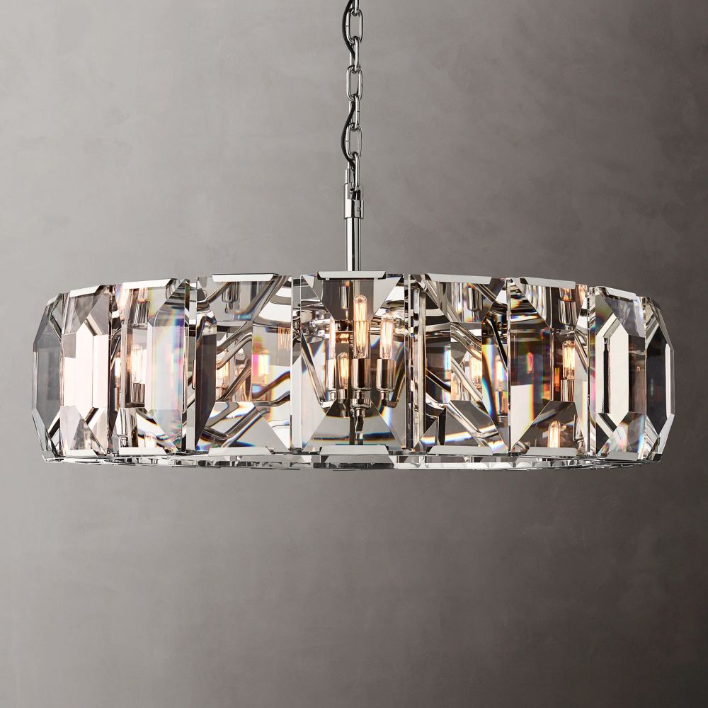 Harlow Crystal Round Chandelier 43"