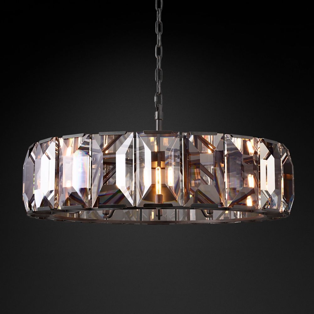 Harlow Crystal Round Chandelier 43"