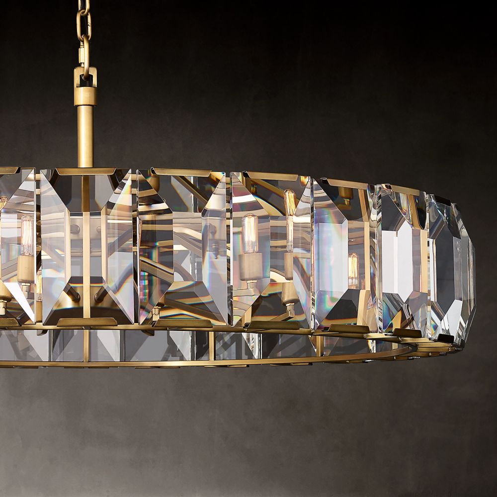 Harlow Crystal Round Chandelier 43"