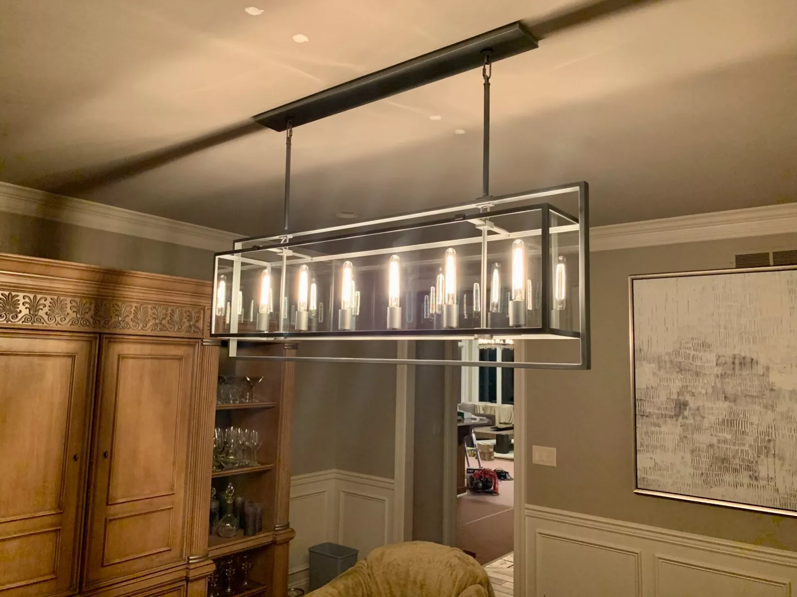 Baker Rectangular Chandelier 54"