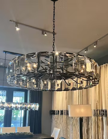 Harlow Crystal Round Chandelier 43"