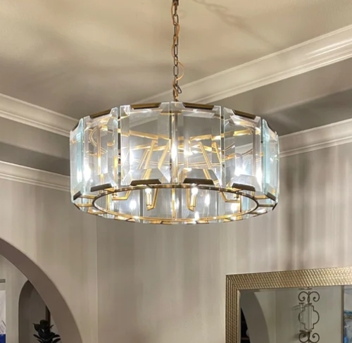 Harlow Crystal Round Chandelier 43"