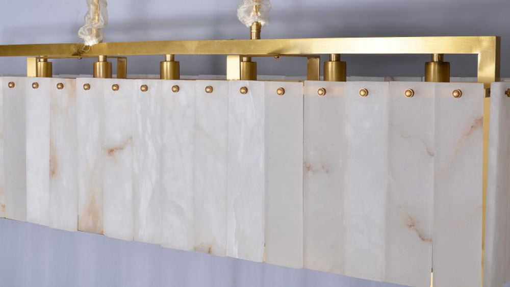 Alabaster Chandelier Linear For Kitchen