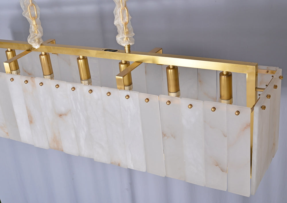 Alabaster Chandelier Linear For Kitchen