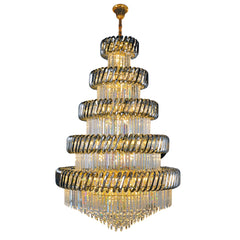 4-Layer Crystal Round Chandelier