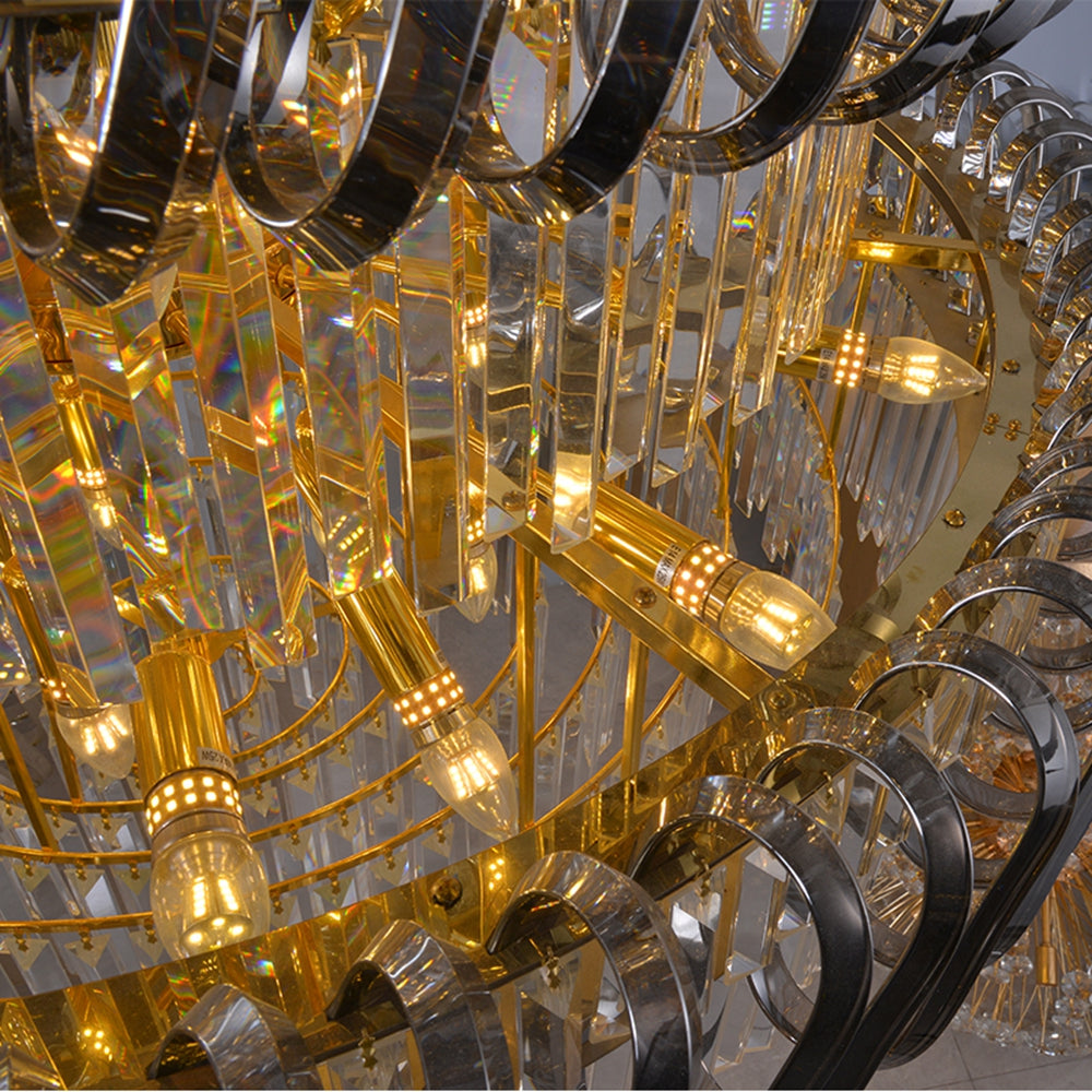 4-Layer Crystal Round Chandelier