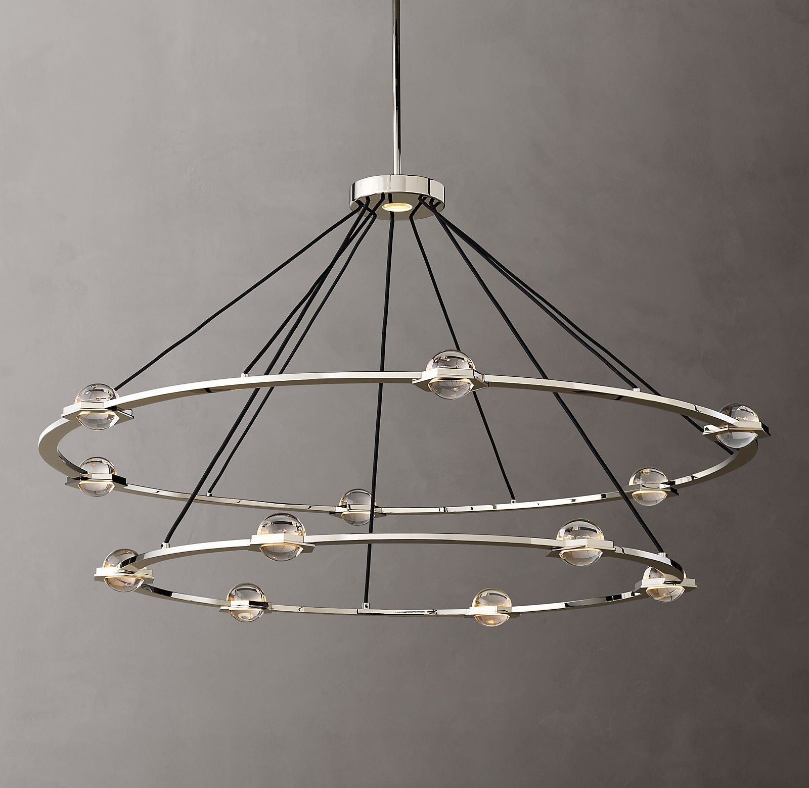 Ecbatant 2-Tier Round Chandelier 60"