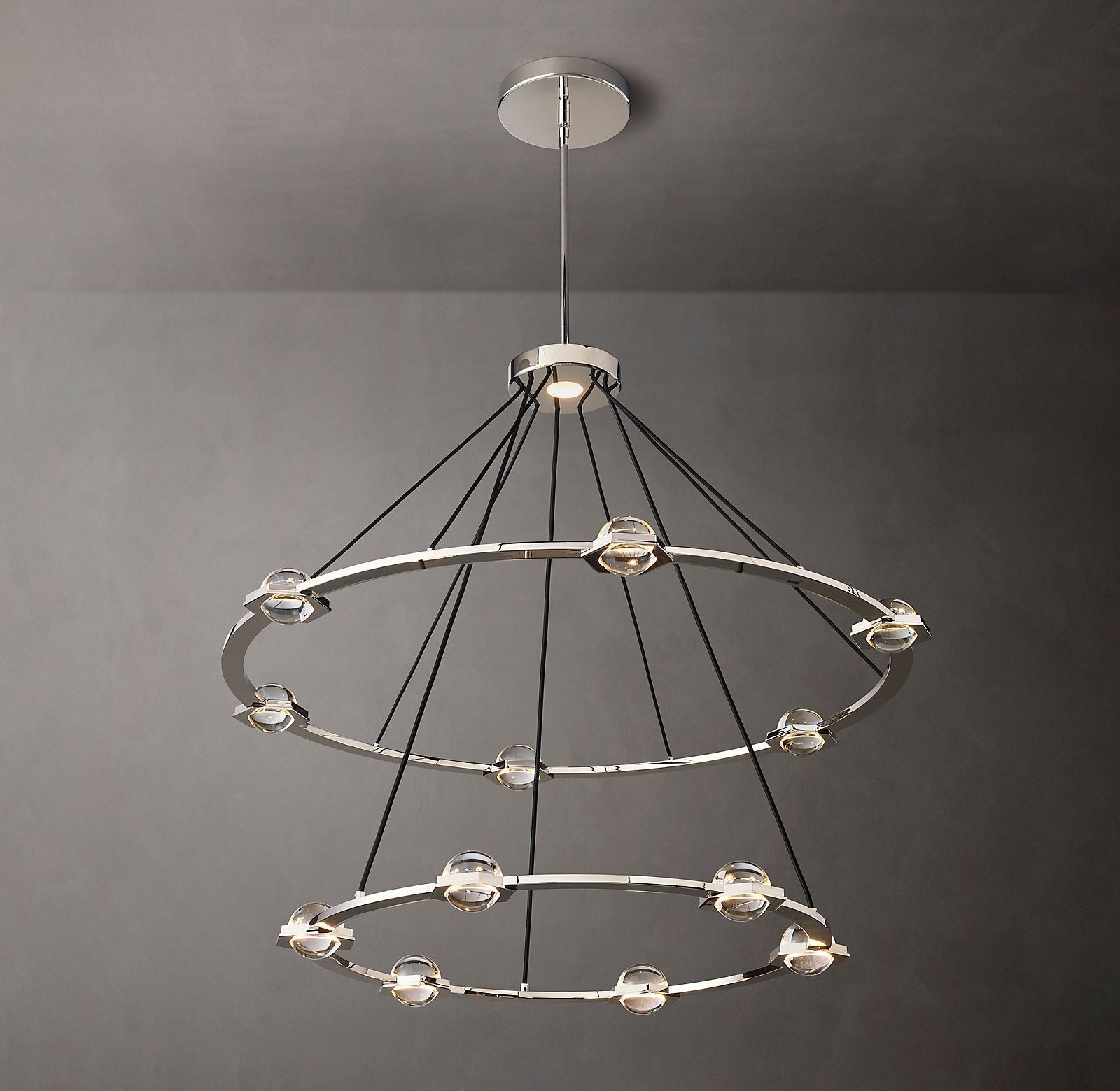 Ecbatant 2-Tier Round Chandelier 48"