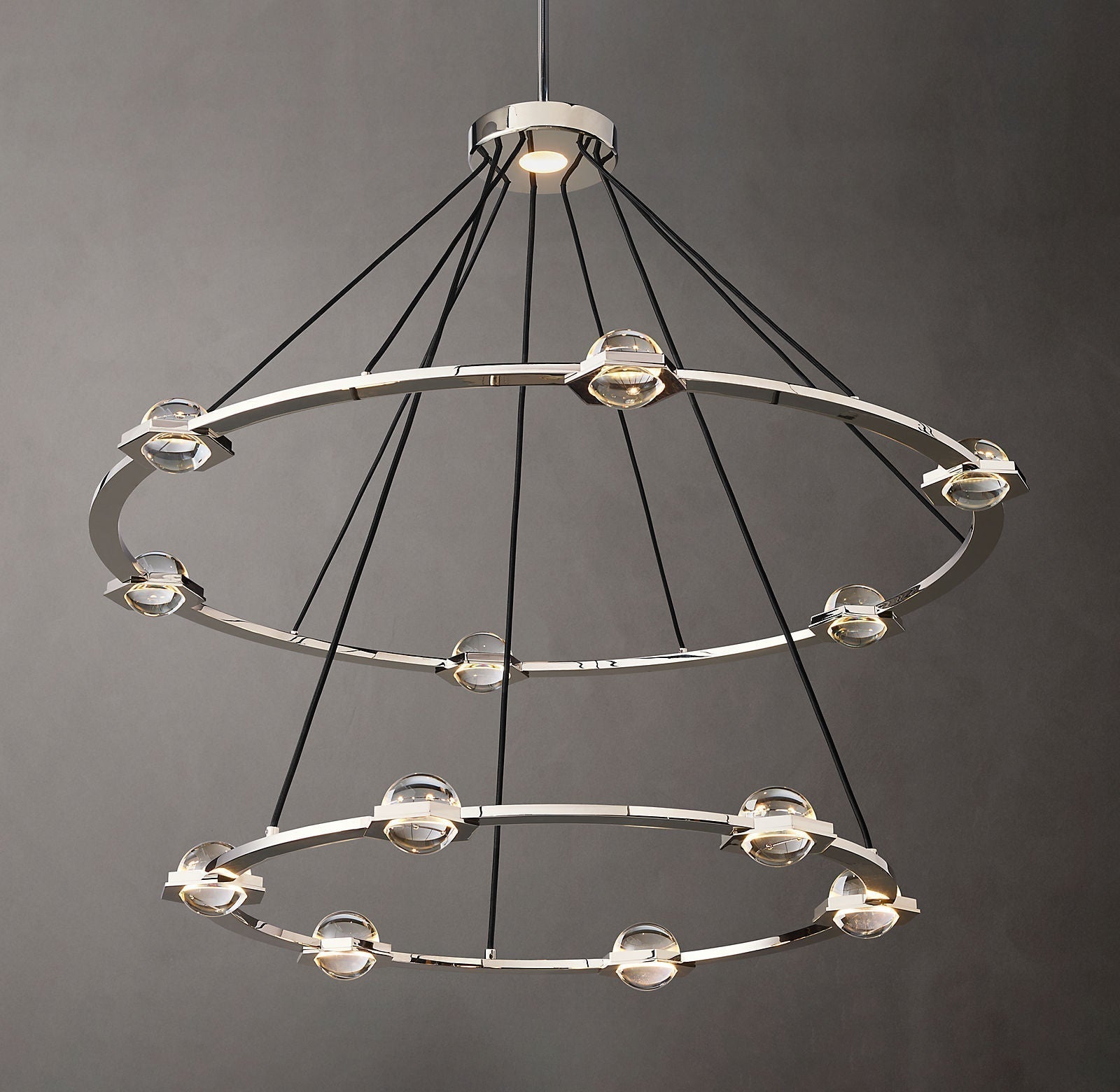 Ecbatant 2-Tier Round Chandelier 48"