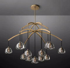 Hemisphere Modern Glass Round Chandelier 60''