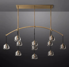 Hemisphere Modern Glass Linear Chandelier 72''