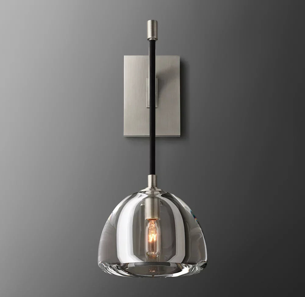 Hemisphere Modern Glass Wall Sconce