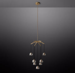 Hemisphere Modern Glass Round Chandelier 36''