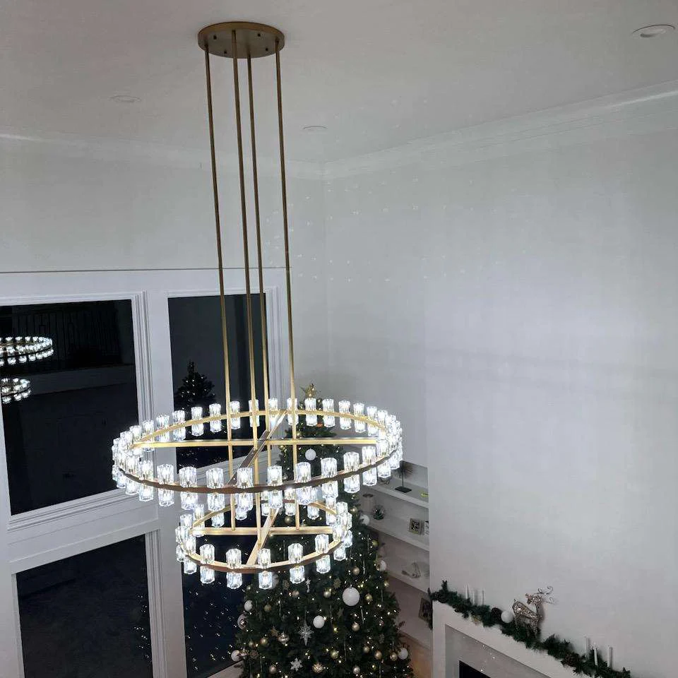 Arcachon Crystal Two-Tier Round Chandelier 60"